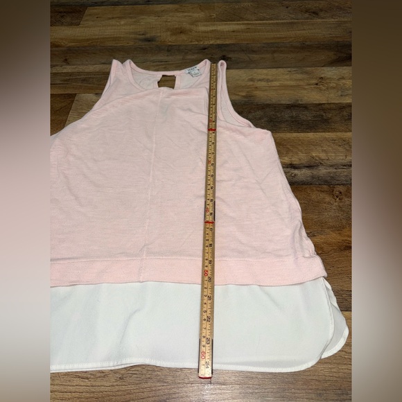 🌸 J.Crew Blush Pink Layered Tank Top – Size Medium 🌸 - Picture 3 of 7